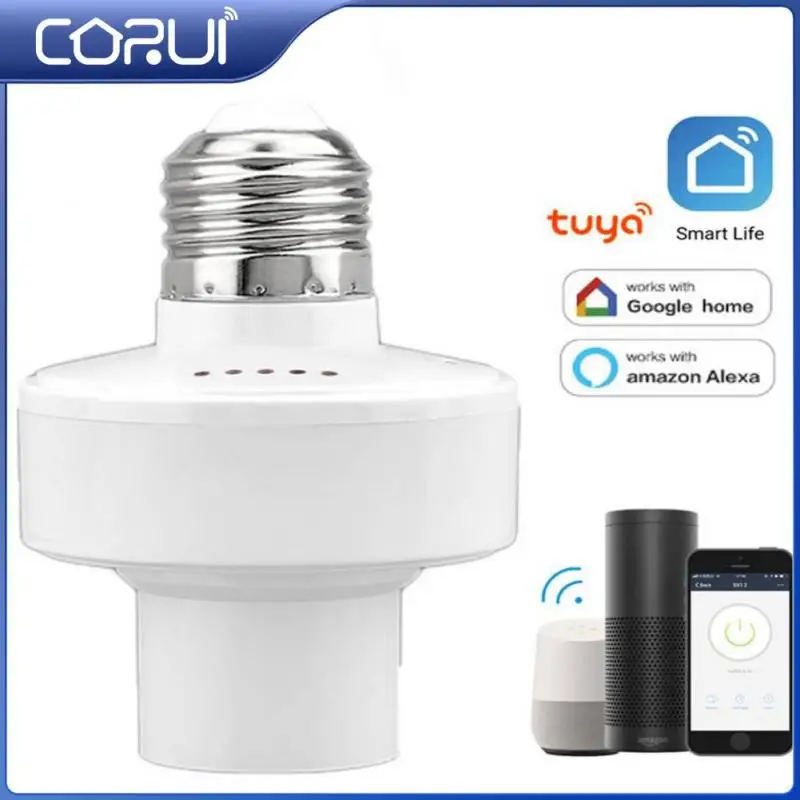 CORUI Tuya WiFi Akıllı Ampul Adaptörü Akıllı Lamba Tutucu Tabanı E27 / E26 Akıllı Yaşam App Ses Kontrolü Alexa Google Ev İle Çalışmak