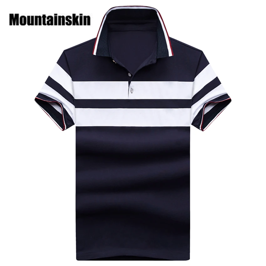 Mountainskin 2021 Yaz Çizgili erkek gömleği Pamuk Kısa Kollu Erkek Gömlek Casual Yatak Açma Yaka Erkek Üstleri Erkek SA247