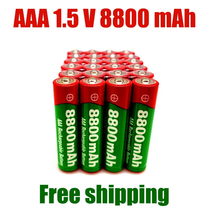 2020 Yeni 1.5 V AAA şarj edilebilir pil 8800mah AAA 1.5 V Yeni Alkalin Şarj Edilebilir pil için led ışık oyuncak mp3wait + ücretsiz kargo