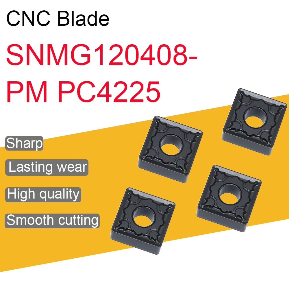 Yüksek Kalite 10 ADET SNMG120408-PM PC4225 Ekler SNMG 120408 Bıçak Dış Torna Araçları CNC torna Kesici Takım