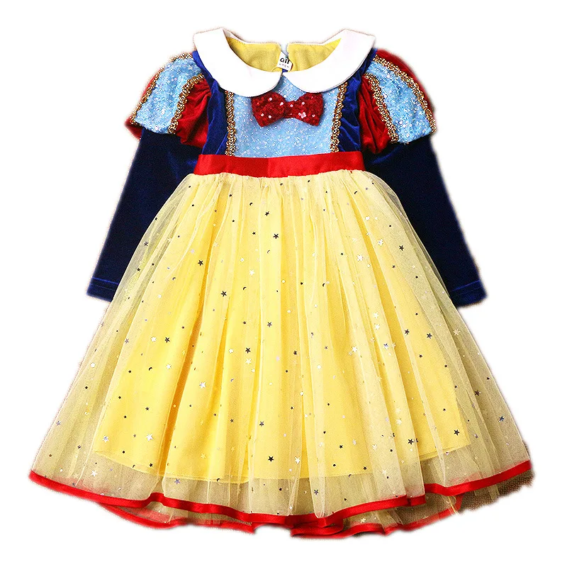 Disney Kar Beyaz Prenses Cosplay Elbiseler Kızlar İçin Parti doğum günü hediyesi Cadılar Bayramı Çocuk Kız Kostüm süslü elbise Up