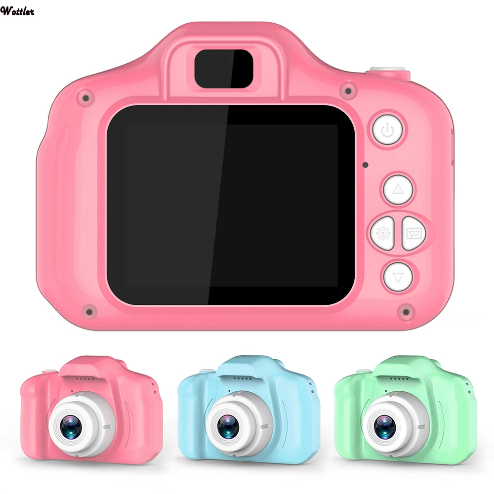 Çocuklar Mini dijital kamera 2 İnç Karikatür Sevimli Kamera Oyuncaklar Çocuk Doğum Günü noel hediyesi 1080P yürümeye Başlayan çocuk oyuncakları Kamera Kamera