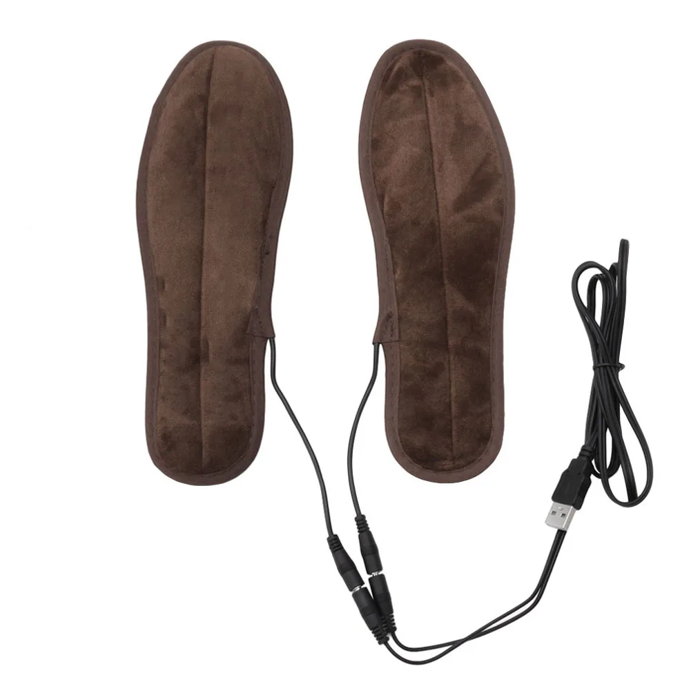 USB elektrik Powered peluş kürk ısıtma tabanlık kış sıcak ayak ayakkabı tutmak