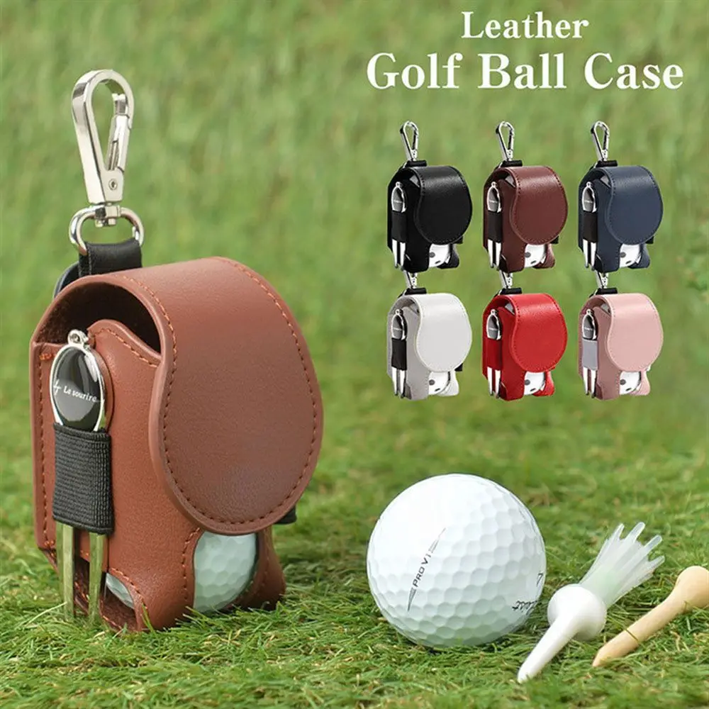 Renkli PU Deri Çanta Mini Golf Topu Çantası golf topluğu Kılıfı Bel Tutucu Depolama