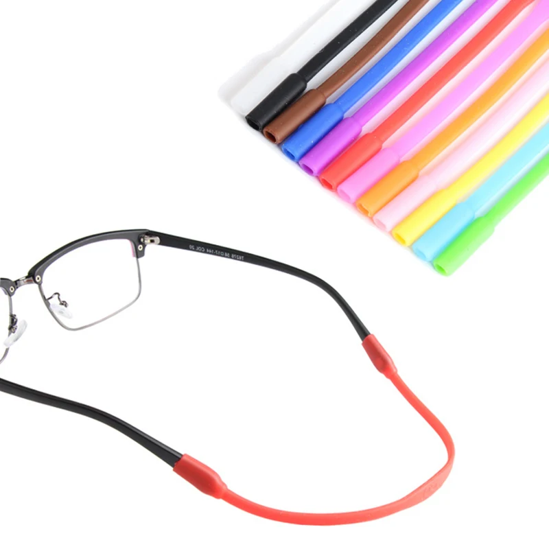 Şeker Renk Elastik Silikon Gözlük Sapanlar Güneş Gözlüğü Zinciri Spor Kaymaz Dize Gözlük Halatlar Bant Kordon Tutucu 1 ADET