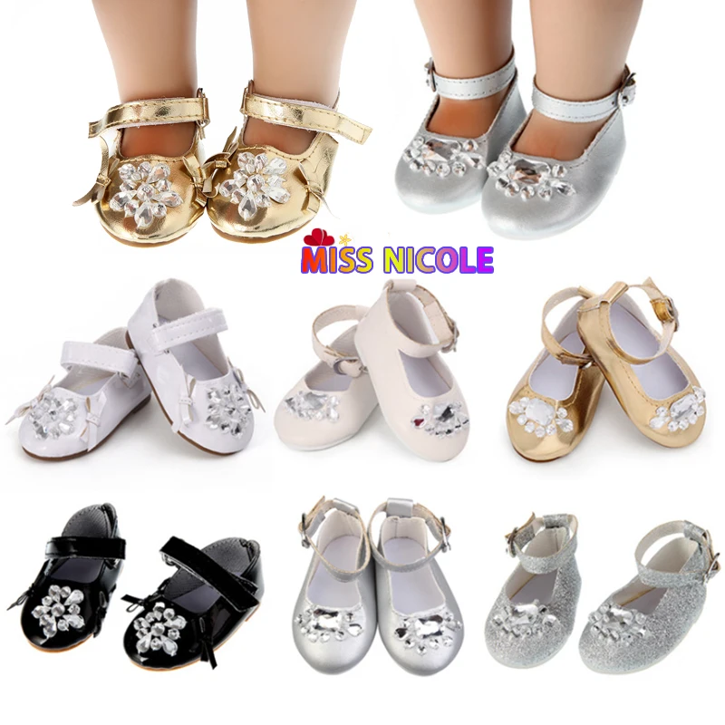 7.5 cm Zarif Kristal Bebek Ayakkabı İçin 18 inç Bebe Reborn Bebek Asil Prenses Ayakkabı Giymek İçin 43 cm Blythe Doll Bebekler Oyuncaklar Kızlar İçin