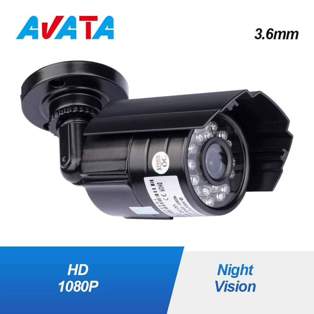 AVATA Gözetim Kamera 1080P güvenlik kamerası 2MP HD Video İnterkom Kablolu ev güvenlik kamerası Açık IP67 IR Gece Görüş