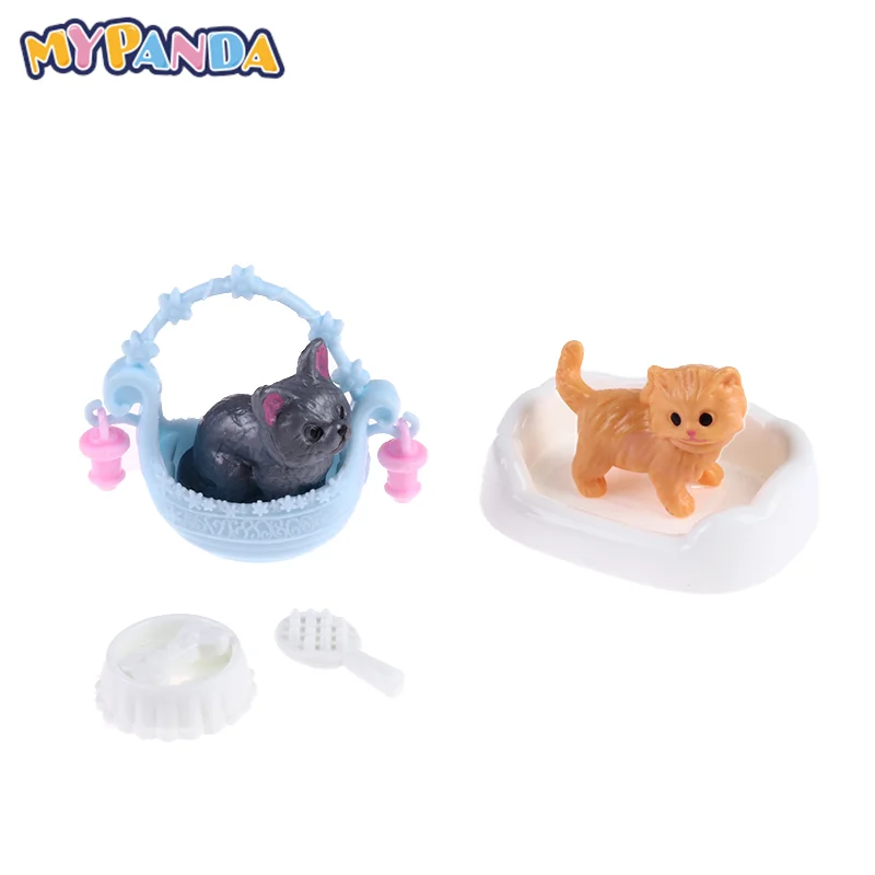 1 takım Dollhouse Minyatür Mini Pet Kedi Evi Simülasyon Mobilya Model Oyuncaklar Bebek Aksesuarları Dekorasyon