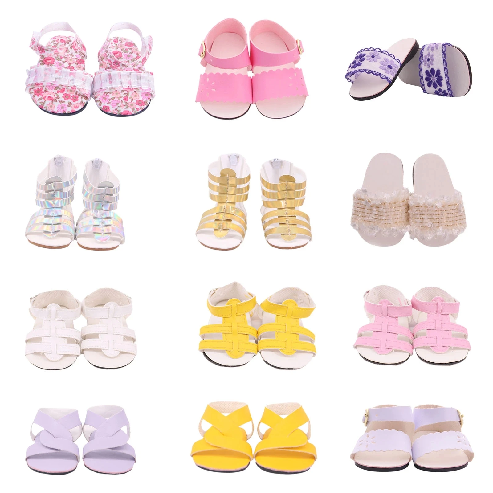 7CM Bebek Ayakkabı Sandalet Botları 18 İnç Amerikan ve 43 Cm Bebek Yeni Doğan Bebek Aksesuarları Bizim Nesil Oyuncaklar Kızlar İçin