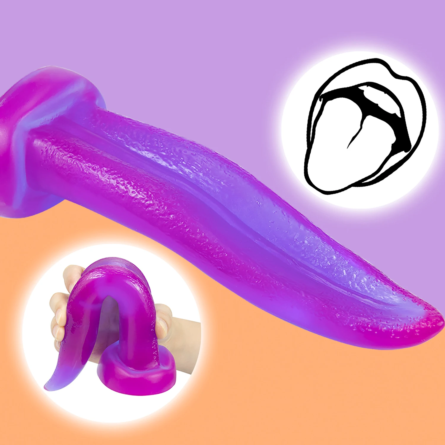 Simülasyon Dil Dildos Yumuşak Cilt Hissediyorum Anal Plug Büyük Penis Erotik Büyük Dick Butt Plug Seks Oyuncakları Kadınlar için Penis Mastürbasyon