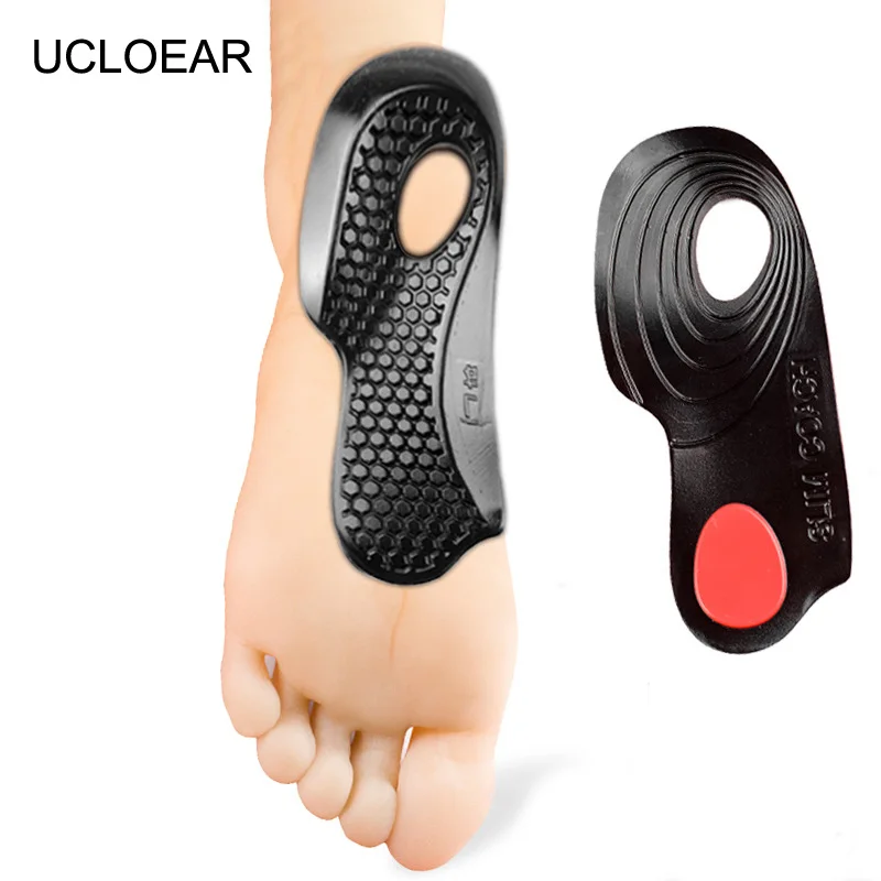 UCLOEAR Silikon Insert Uzun Ayak Pedi U Şekilli Yarım Boy Ayakkabı Astarı Ayakkabı Ayak Bakımı Plantar Fasiit Ağrı kesici