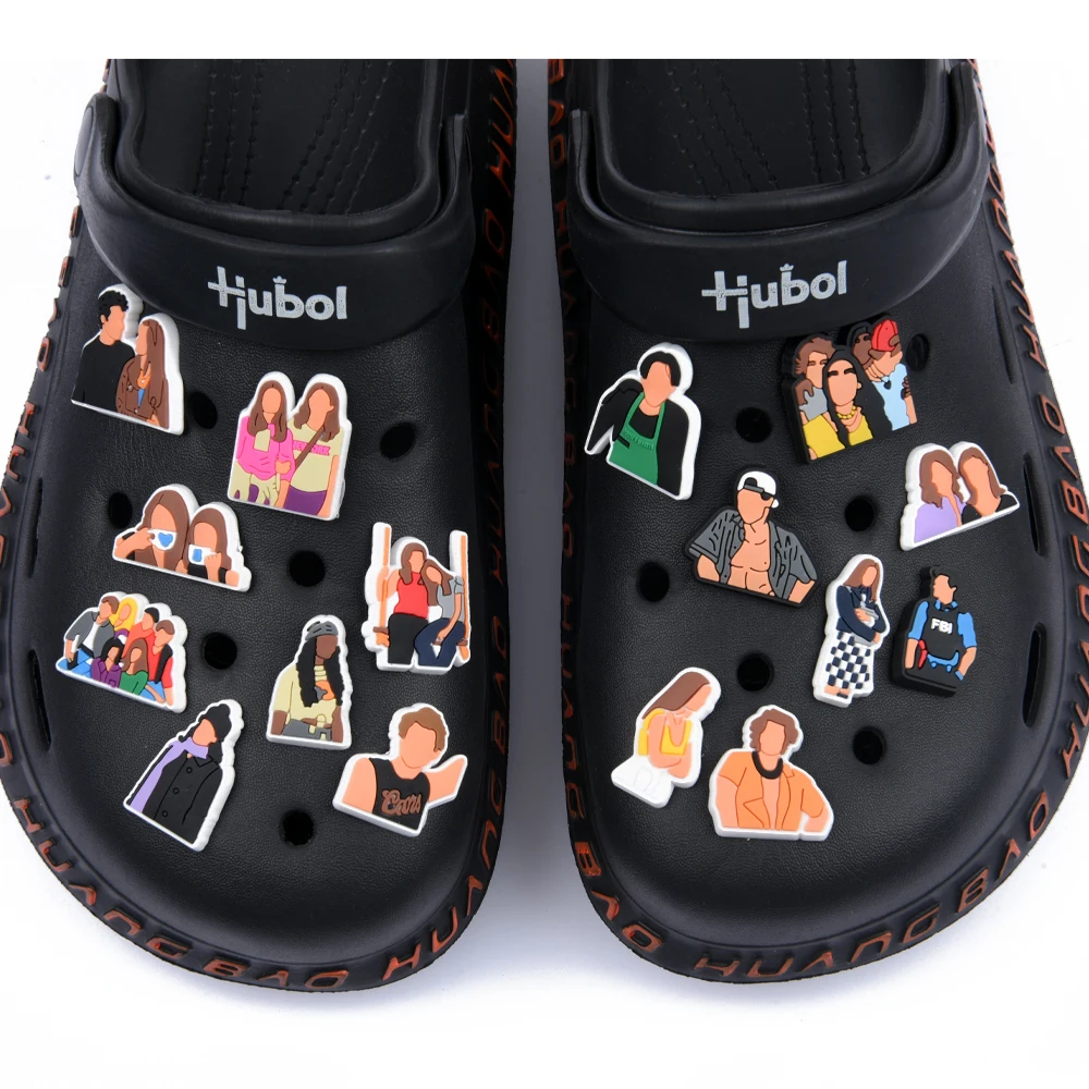 1 Adet Çift Ayakkabı Takılar Gözyaşları Anti Croc JIBZ Aksesuarları Tasarımcı Siyah Kızlar Kural takunya Ayakkabı Toka Yumuşak PVC BLM Charm Görüntü 0 
