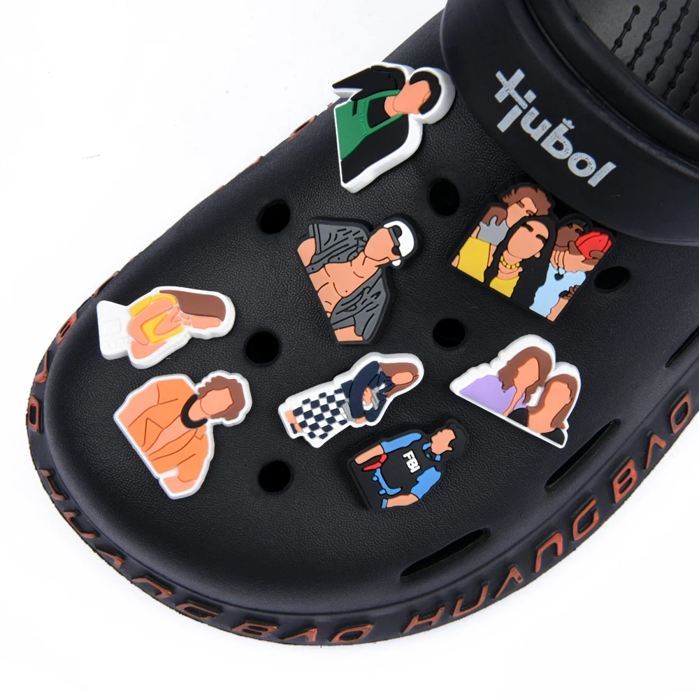 1 Adet Çift Ayakkabı Takılar Gözyaşları Anti Croc JIBZ Aksesuarları Tasarımcı Siyah Kızlar Kural takunya Ayakkabı Toka Yumuşak PVC BLM Charm Görüntü 2 