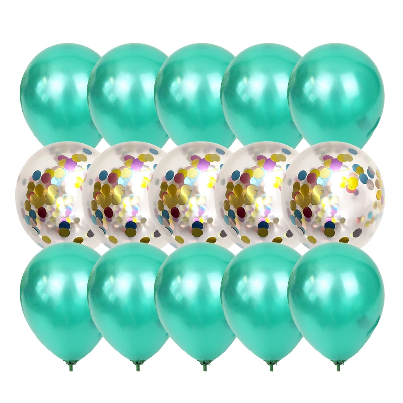 15 adet 12 inç Mix Gül Altın konfeti balonları Doğum Günü Partisi Dekorasyon Çocuklar Yetişkin İnci Balon Helyum Topu Düğün parti Dekor