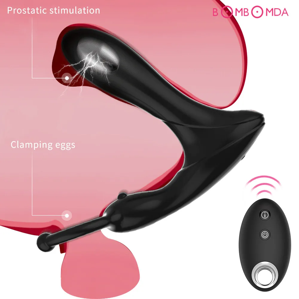 Elektrik Çarpması Erkek prostat titreşimli masaj aleti Anal Plug Seks Oyuncakları Adam Masturbator Butt Plug Perine Stimülatörü Oyuncak Yetişkin için