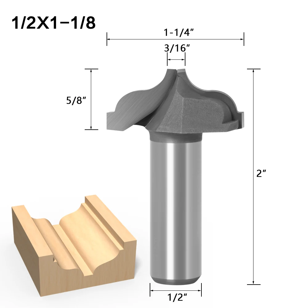 1 ADET 12mm 1/2 Shank Mimari Çimentolu Karbür Kalıplama Yönlendirici Bit Kırpma ahşap freze ahşap için kesici Kesici Elektrikli El Aletleri Görüntü 1 