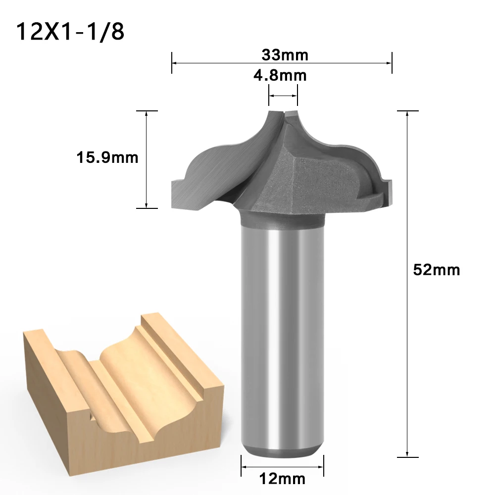 1 ADET 12mm 1/2 Shank Mimari Çimentolu Karbür Kalıplama Yönlendirici Bit Kırpma ahşap freze ahşap için kesici Kesici Elektrikli El Aletleri Görüntü 2 