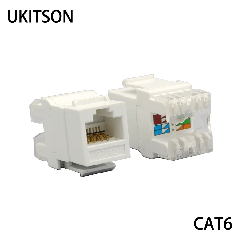 AMP CAT6 RJ45 Gigabit Ağ KEDİSİ için Keystone Jakı T568A/B'yi takın.6 Ethernet Soketi