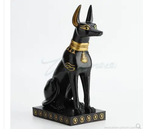dekorasyon heykeli Weiloni yaratıcı set Mısır siyah köpek tanrı anubis doğum günü hediyesi ev aksesuarları fabrika satış