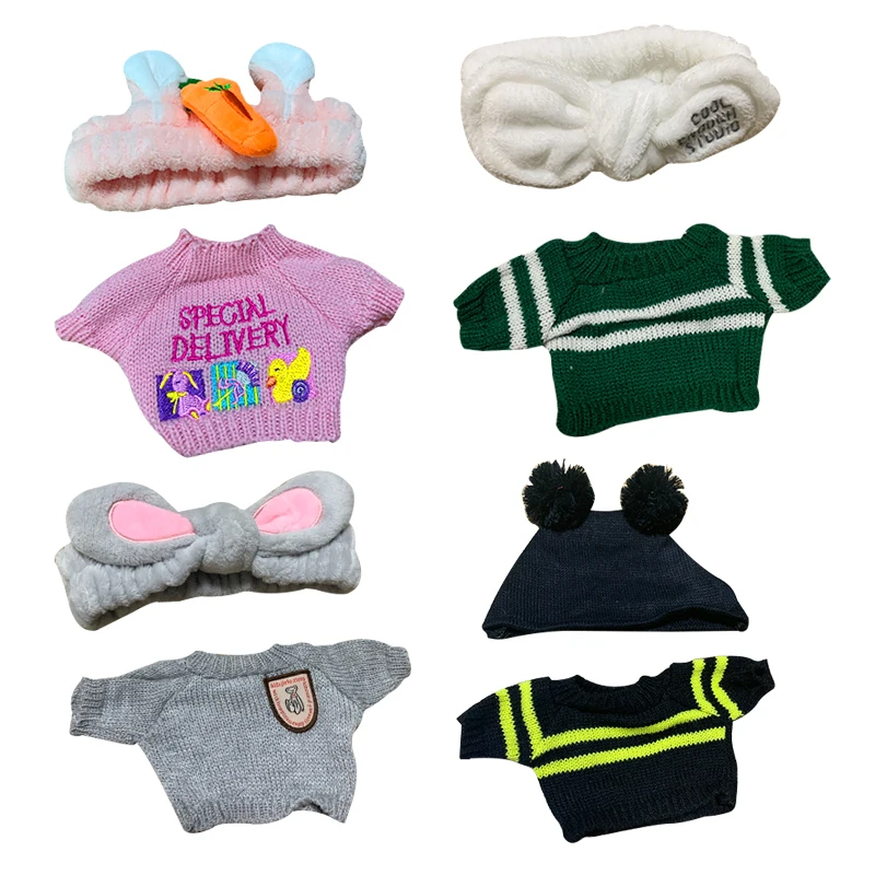 Sevimli Lalafanfan Ördek peluş oyuncak Giyim Aksesuarları Yumuşak Doldurulmuş Hayvan Kafa Bandı Çanta Gözlük Şapka Kıyafet doğum günü hediyesi Çocuklar için