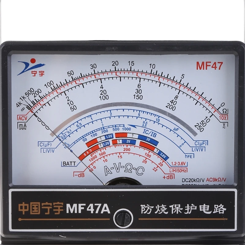 Mekanik İşaretçi Tipi Multimetre Ölçüm AC DC Ohmmetre MF47 / JO411 Test Cihazı Görüntü 0 