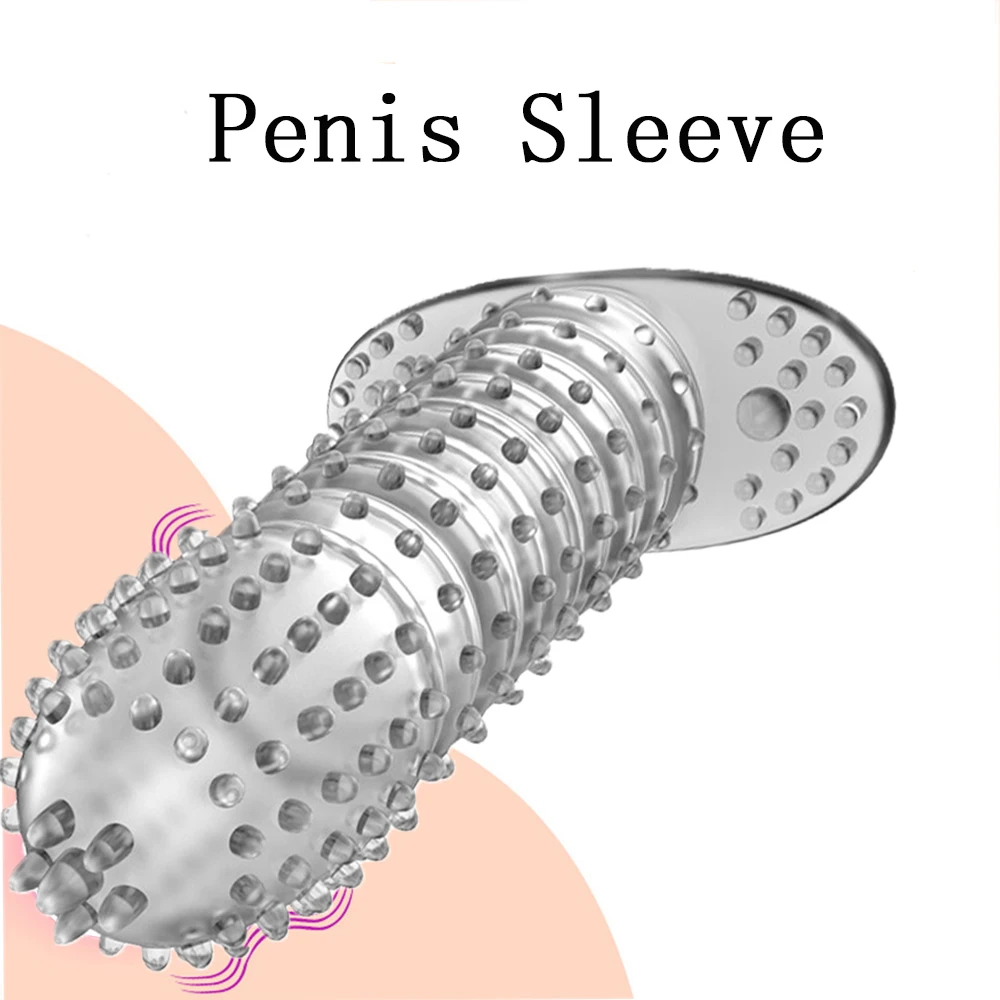 12 cm Penis Extender Kollu Kullanımlık Prezervatif Penis Masaj Klitoris Stimülatörü Seks Ürünleri Erkekler İçin Seks Oyuncakları