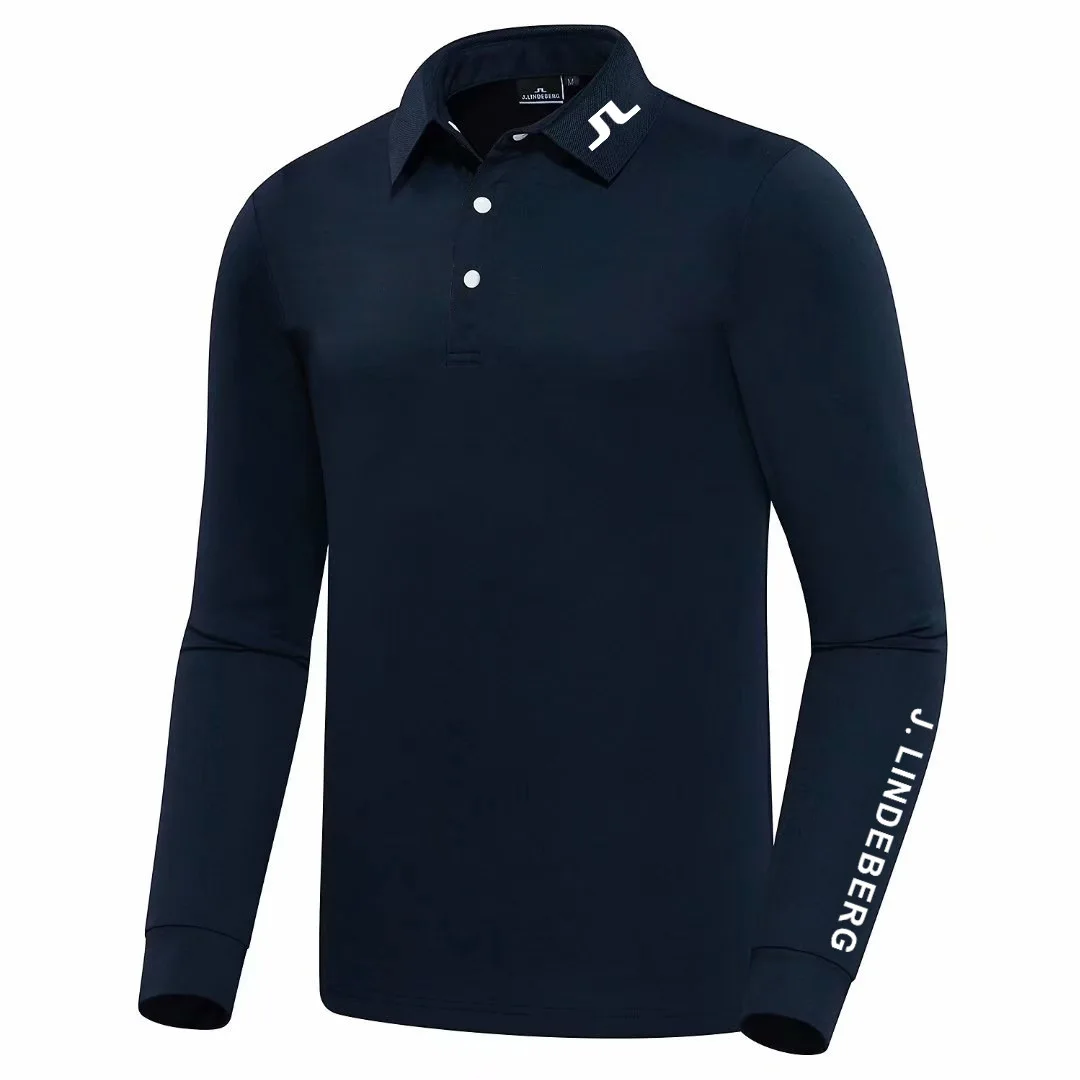 J Lindeberg Golf Giyim Yeni Erkek Kadın İlkbahar Ve Sonbahar Uzun kollu Golf T-shirt Ve Nefes Golf T-shirt Gömlek-40