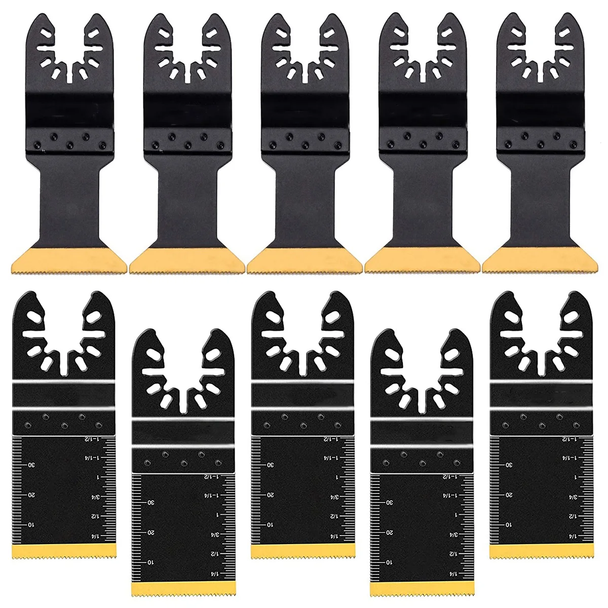10 Adet 34mm Çok Amaçlı Bıçak Titanyum Salınan Testere Bıçakları Çok Araçları Aksesuarları için Ahşap Sert Malzeme Metal Kesme