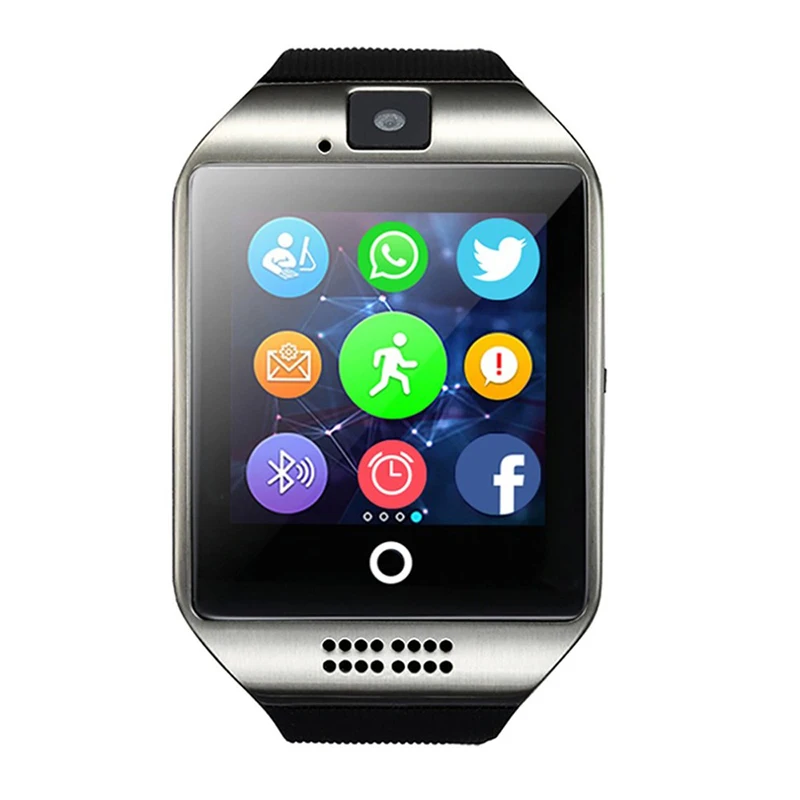 Q18 sıcak satış Kadın Bluetooth Smartbracelet İle SIM TF Kamera Çağrı Telefon Kol Saati Dokunmatik Ekran akıllı saatler Andriod Alarm Clo