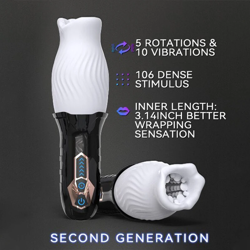 2022 Otomatik Erkek Masturbator Titreşim Oral Seks Emme Makinesi Silikon Vajina mastürbasyon kupası Seks Oyuncakları Yetişkin Ürünleri Erkekler için Görüntü 2 