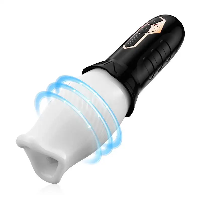 2022 Otomatik Erkek Masturbator Titreşim Oral Seks Emme Makinesi Silikon Vajina mastürbasyon kupası Seks Oyuncakları Yetişkin Ürünleri Erkekler için Görüntü 5 
