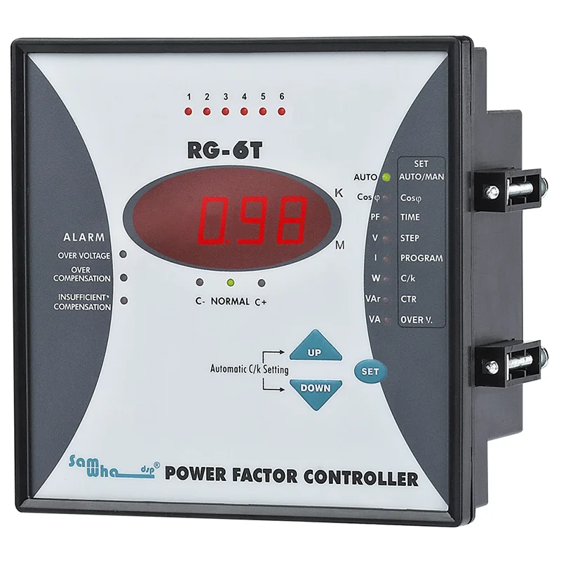 Samwha-Dsp RG-6T Güç Faktörü Kontrolörü, 6 Adım, 220VAC 50 / 60Hz Görüntü 0 