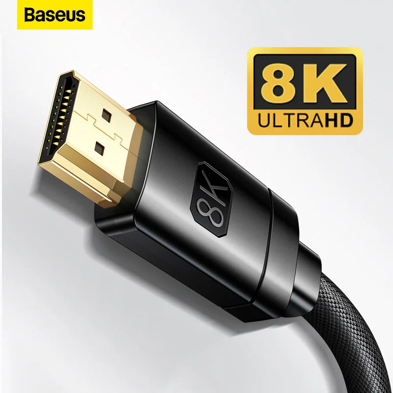 Baseus 8K HDMI uyumlu Kablo Xiaomi Mi kutusu 8K / 60Hz 4K / 120HZ 48Gbps Dijital Kablo PS5 PS4 Dizüstü TV monitörü Projektörler